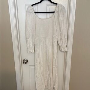 White Cotton Nap Dress